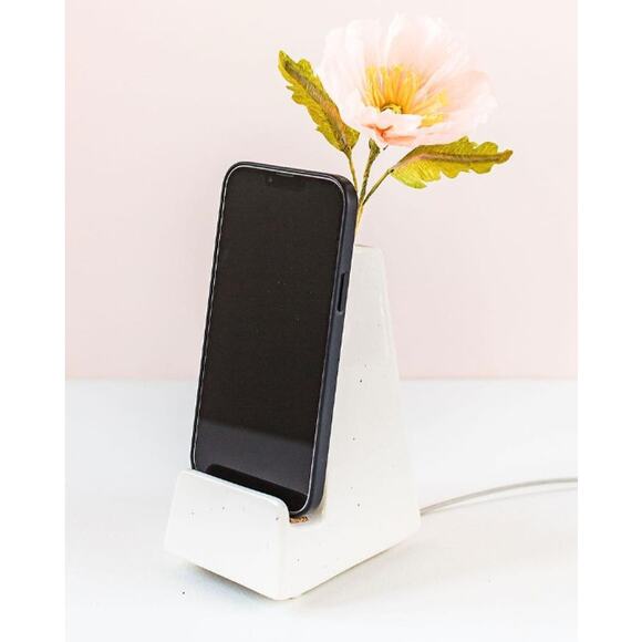 Stak Ceramic Cell Phone Dock Stand Holder Vase Combo - Picture 9 of 9